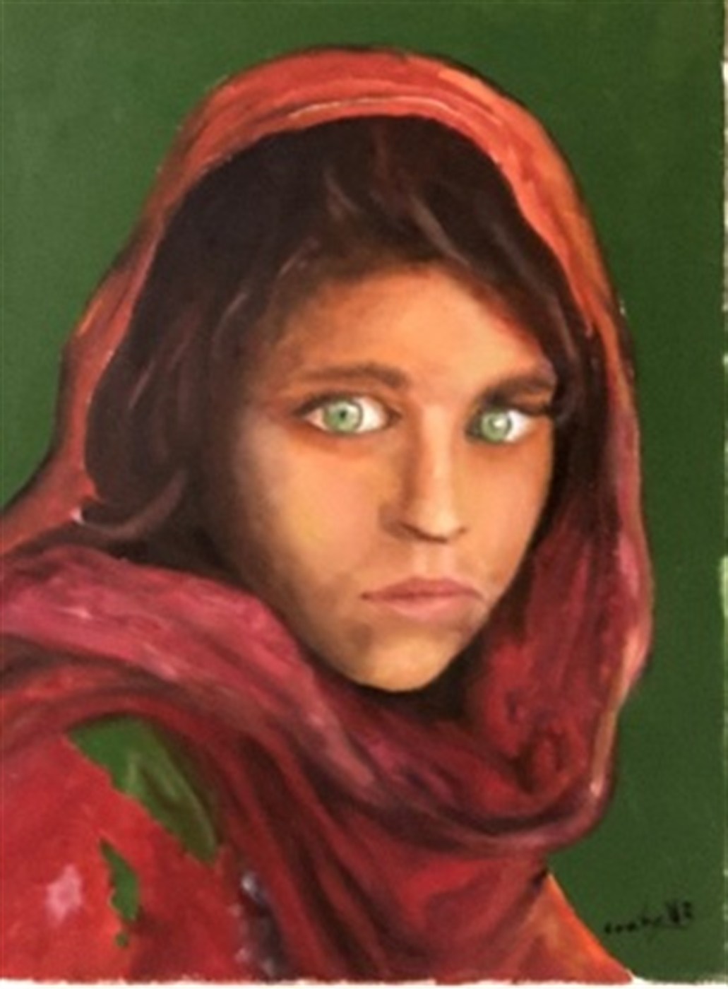 ESTUDO: MENINA AFEGÃ — óleo sobre tela, 30x40cm, de Cecília Vilas Boas