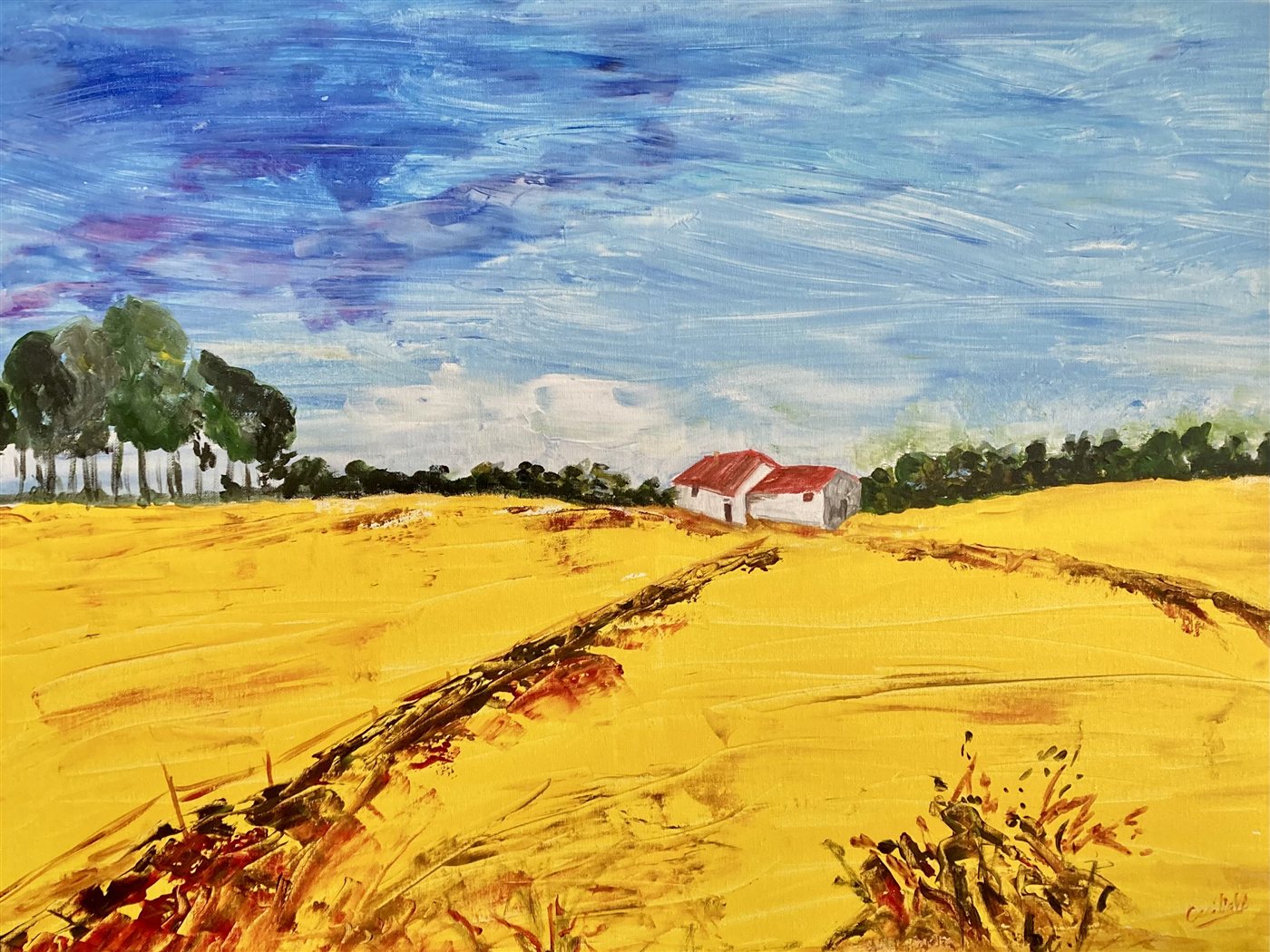 ALENTEJO FIELDS — acrílico sobre tela, 60x80cm, de Cecília Vilas Boas