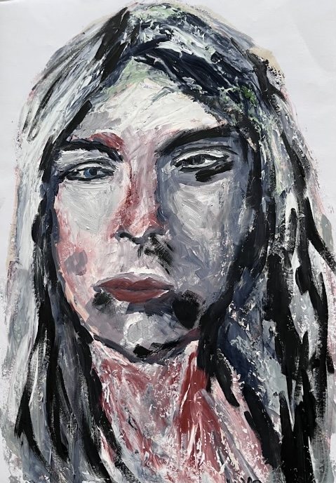 AUSÊNCIA — óleo sobre papel, 29x42cm, de Cecília Vilas Boas