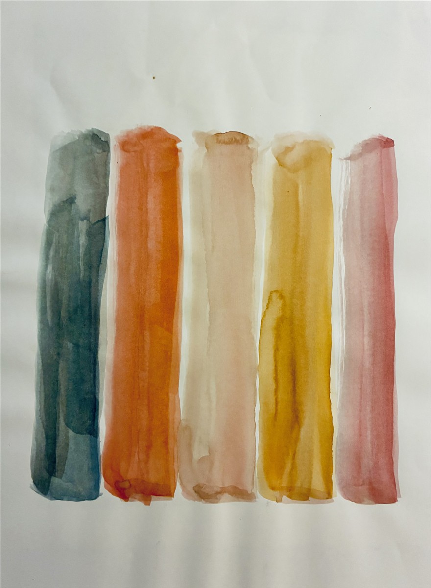 BANDAS DE COR — aguarela sobre papel, 29x42cm, de Cecília Vilas Boas
