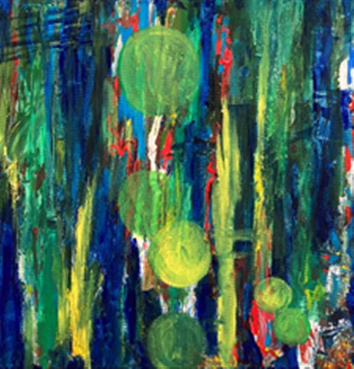 BLEND — pintura em acrílico sobre tela, 60x60cm, de Cecília Vilas Boas