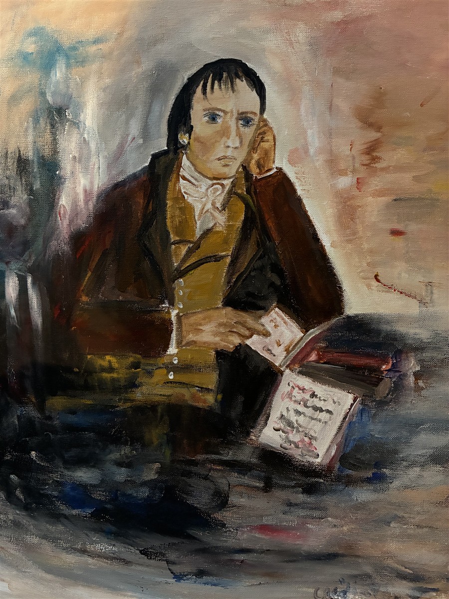 BOCAGE — pintura em acrílico sobre tela, 40x50cm, de Cecília Vilas Boas