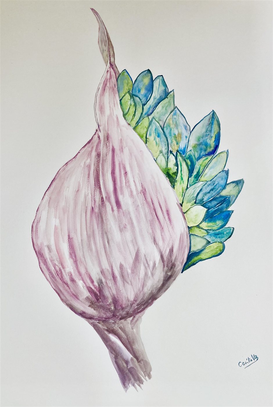 BULB — aguarela sobre papel, 74x104cm, de Cecília Vilas Boas