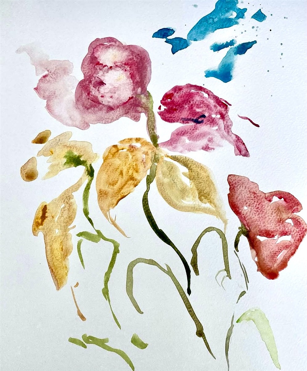 BOUQUET DE OUTONO — aguarela sobre papel, 21x29cm, de Cecília Vilas Boas