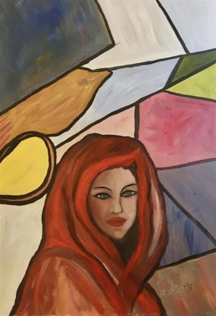 RED HOOD — óleo sobre papel, 42x59cm, de Cecília Vilas Boas