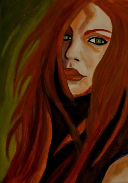 PODE UM ROSTO REVELAR UMA ALMA? — óleo sobre tela, 30x40cm, de Cecília Vilas Boas
