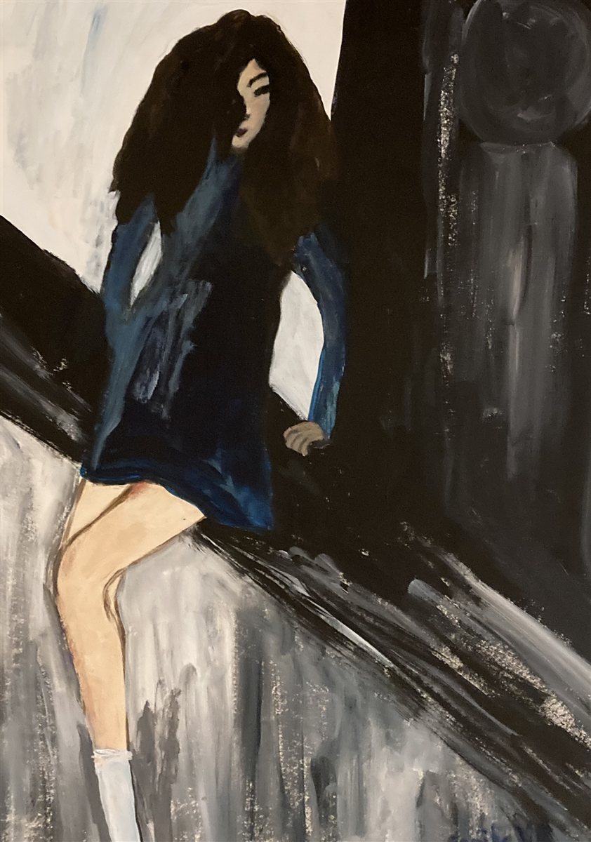 DANÇA NA NOITE — óleo sobre papel, 29x42cm, de Cecília Vilas Boas