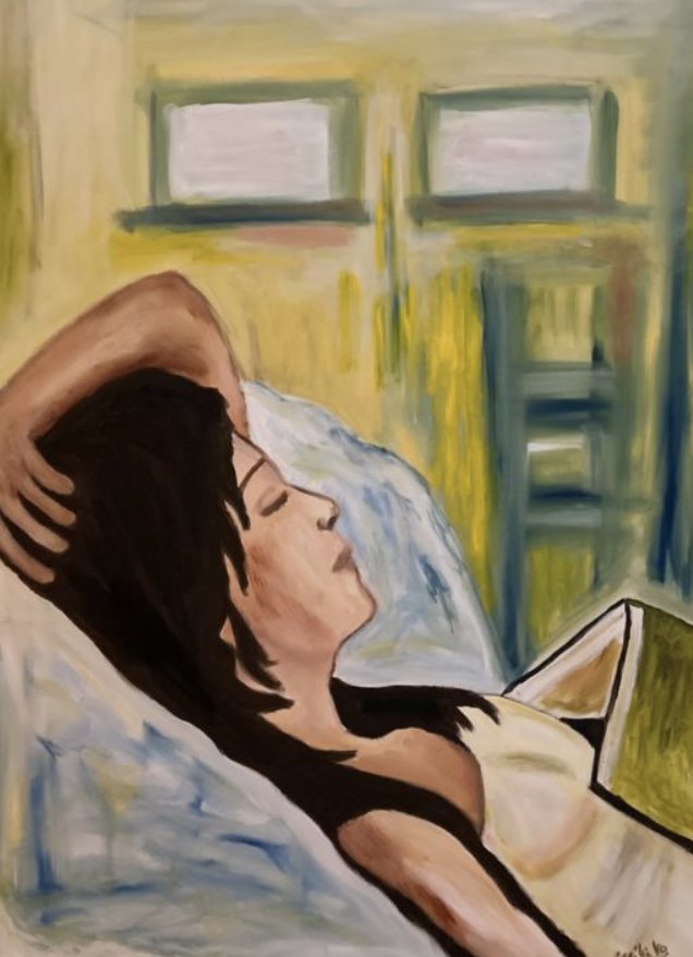 DESCANSO — óleo sobre tela, 60x80cm, de Cecília Vilas Boas