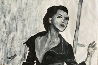 DIVA — óleo sobre papel, 59x42cm, de Cecília Vilas Boas