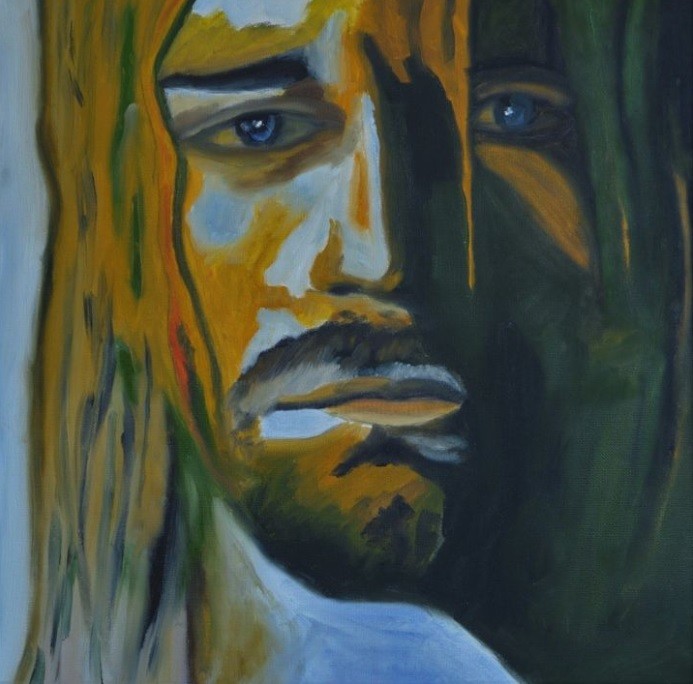 DUALIDADE — óleo sobre tela, 40x40cm, de Cecília Vilas Boas