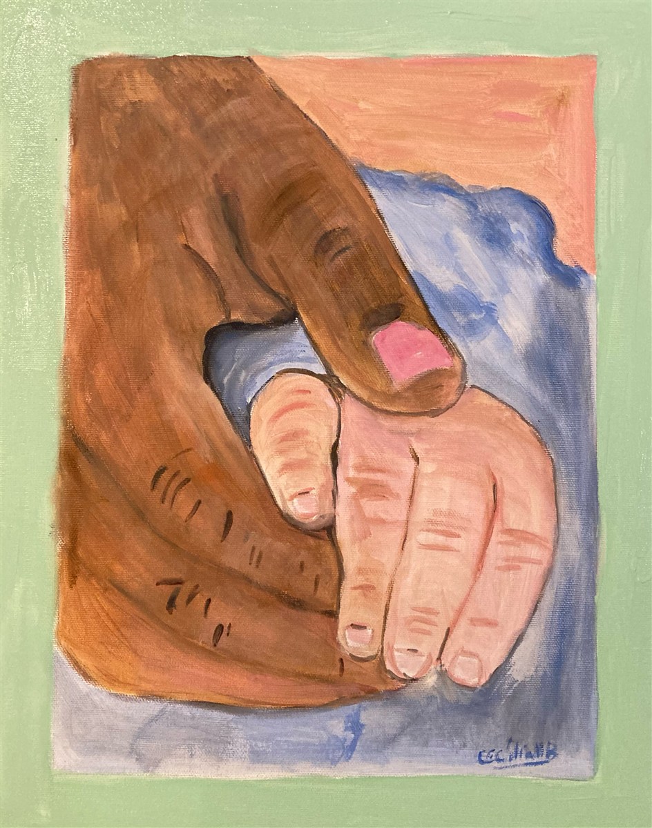 BOND — acrílico sobre tela, 50x40cm, de Cecília Vilas Boas