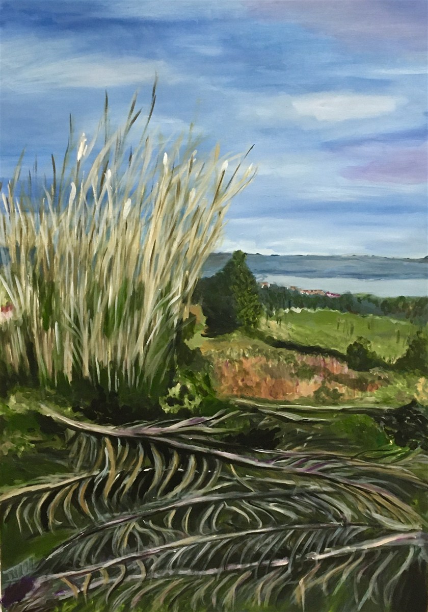 ERVAS AO VENTO — óleo sobre tela, 42x59cm, de Cecília Vilas Boas