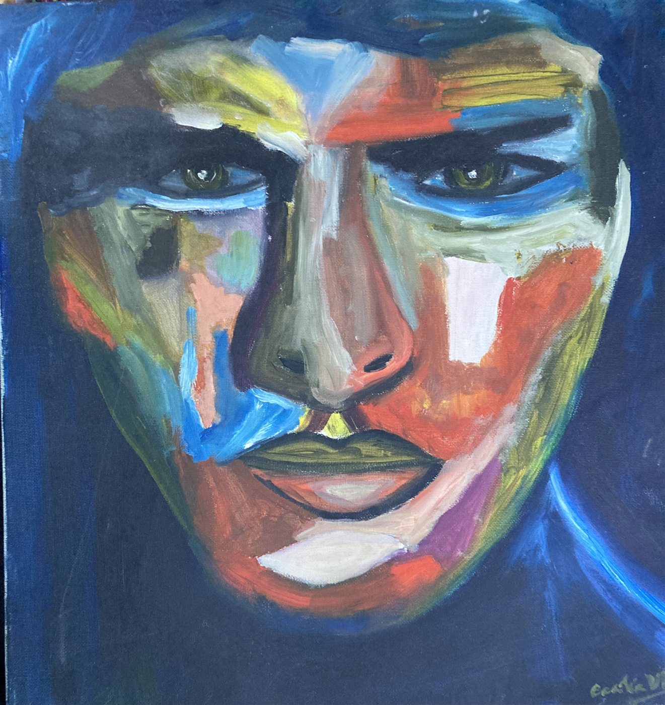 FRAGMENTOS — óleo sobre tela, 40x40cm, de Cecília Vilas Boas