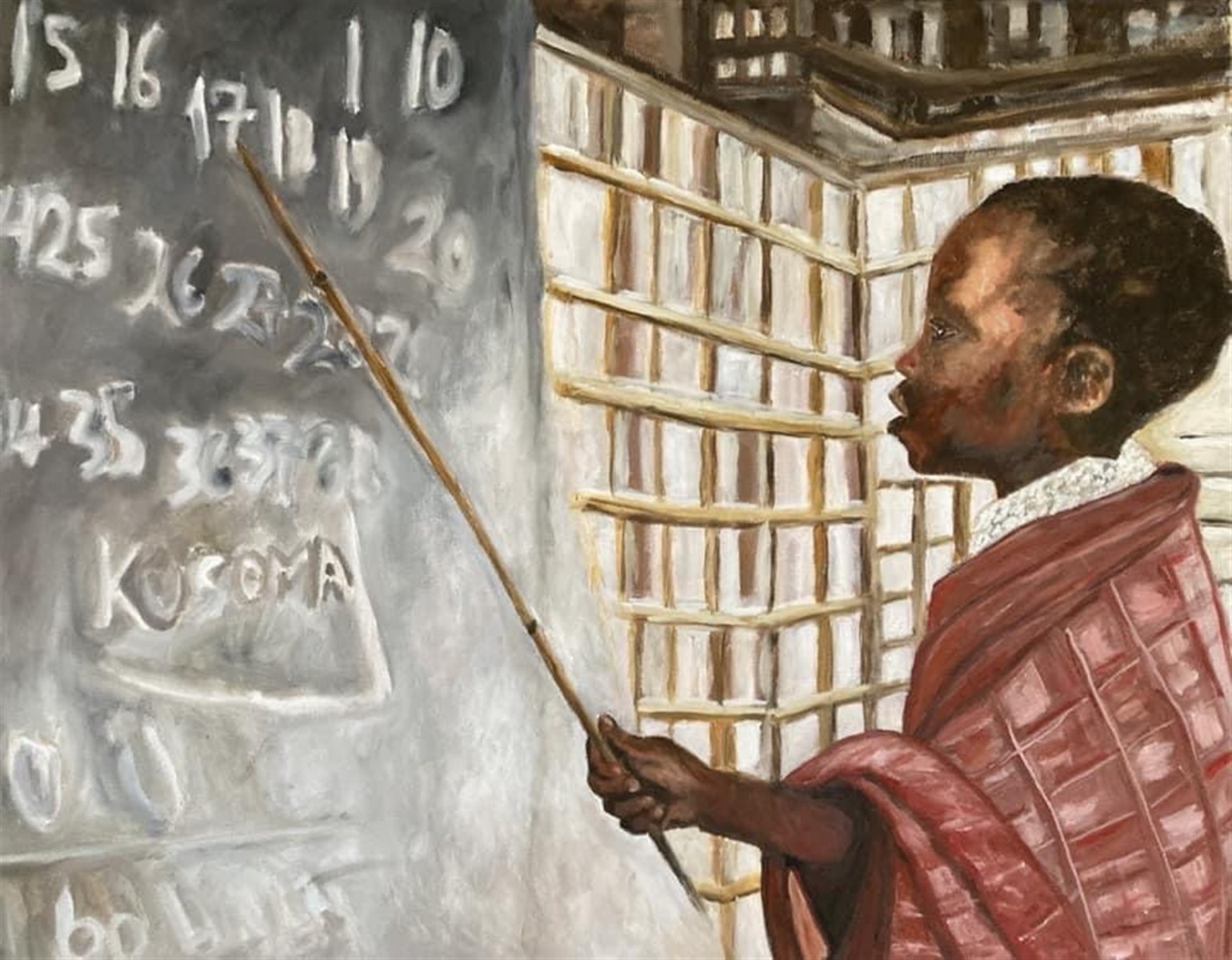 KUSOMA — óleo sobre tela, 90x70cm, de Cecília Vilas Boas