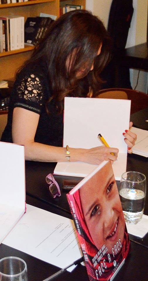 Cecília Vilas Boas no lançamento do livro Face a Face no Palácio Lambertini, Lisboa