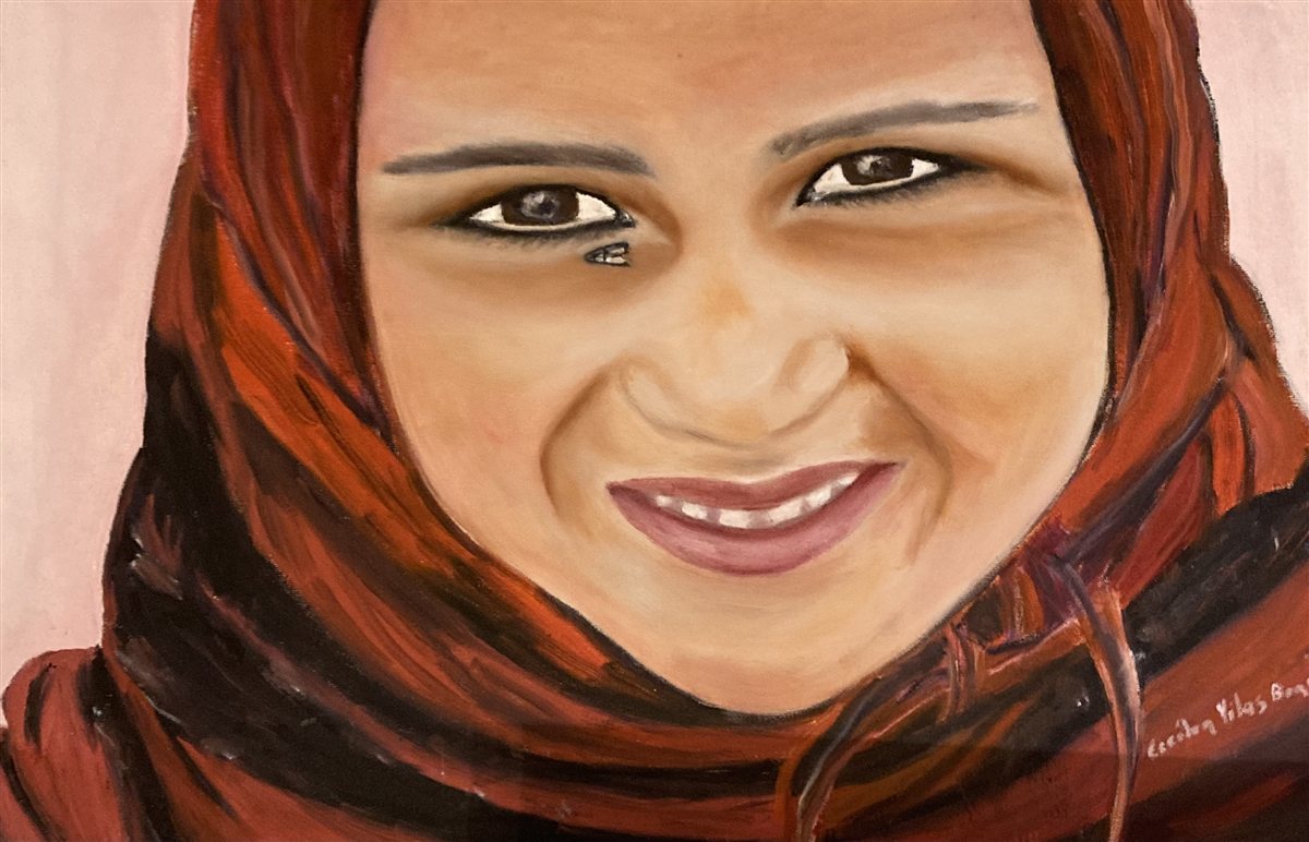 MENINA AFEGÃ — óleo sobre tela, 50x40cm, de Cecília Vilas Boas