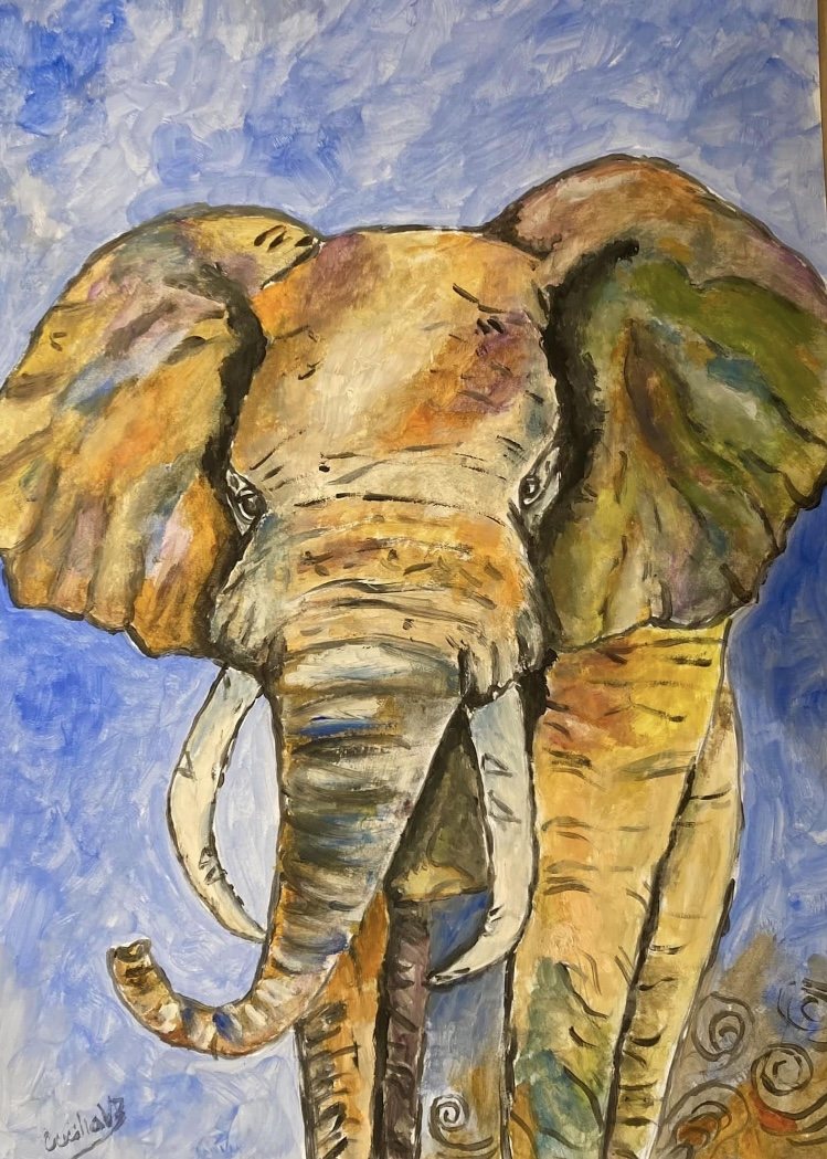 MAJESTADE — óleo sobre papel, 42x60cm, de Cecília Vilas Boas