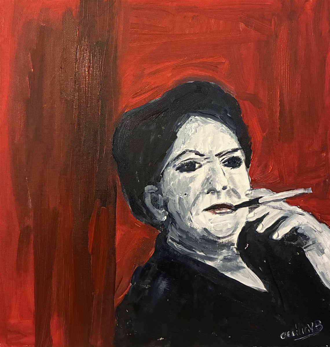 NATÁLIA CORREIA — pintura em acrílico sobre tela, 50x50cm, de Cecília Vilas Boas