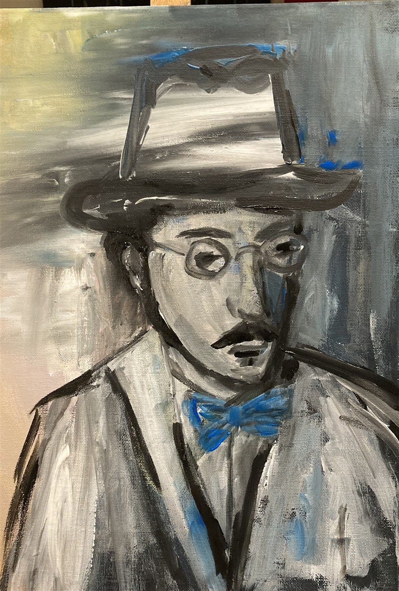 RICARDO REIS — pintura em acrílico sobre tela, 30x40cm, de Cecília Vilas Boas