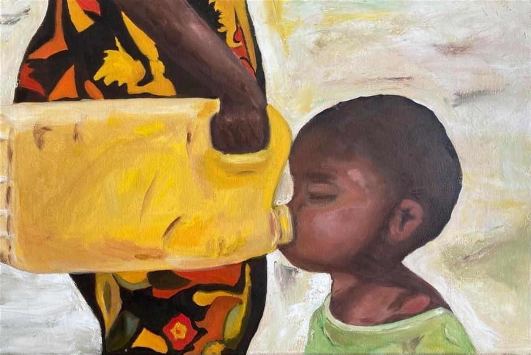 THIRST — óleo sobre tela, 60x40cm, de Cecília Vilas Boas