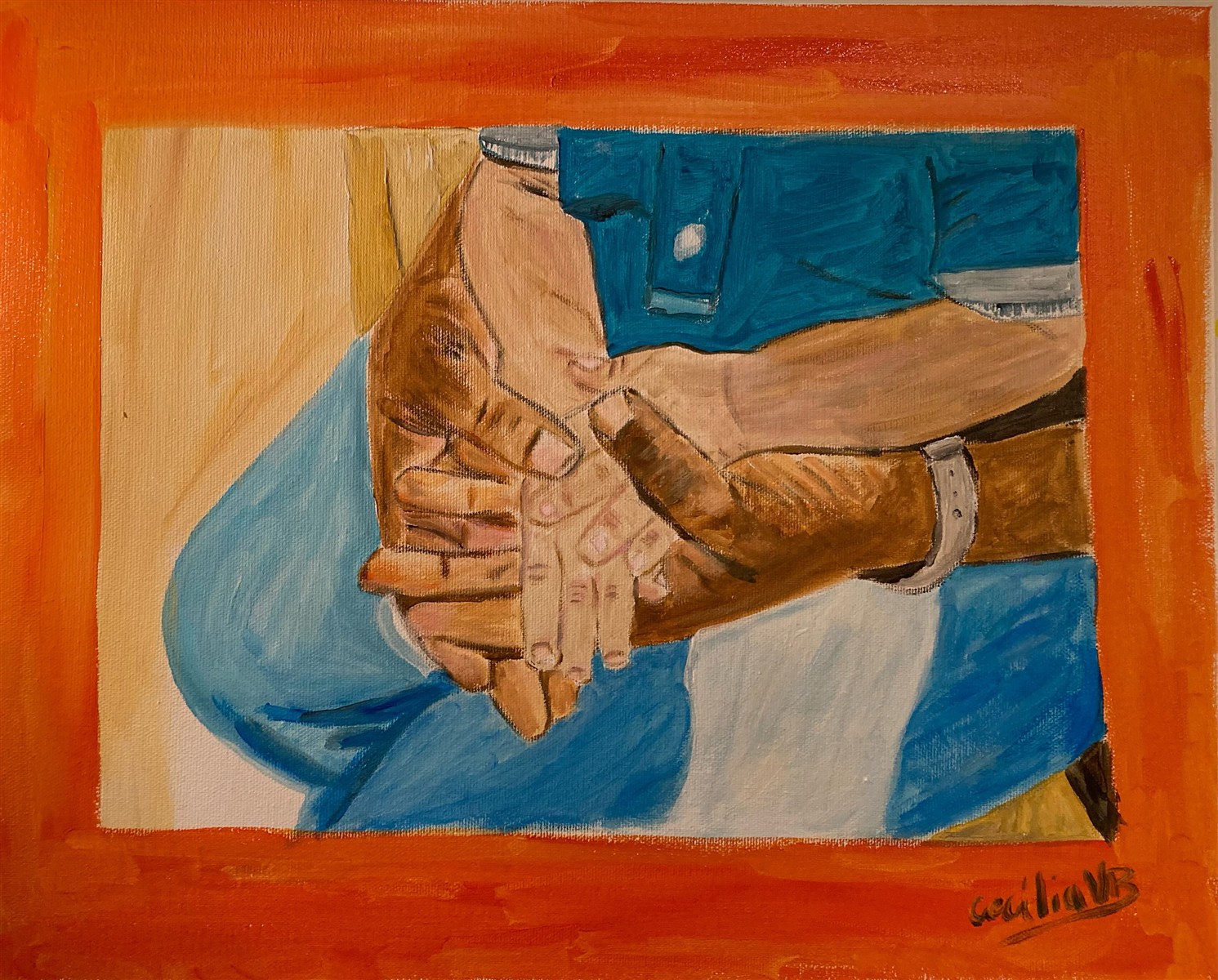 UNION — acrílico sobre tela, 40x50cm, de Cecília Vilas Boas