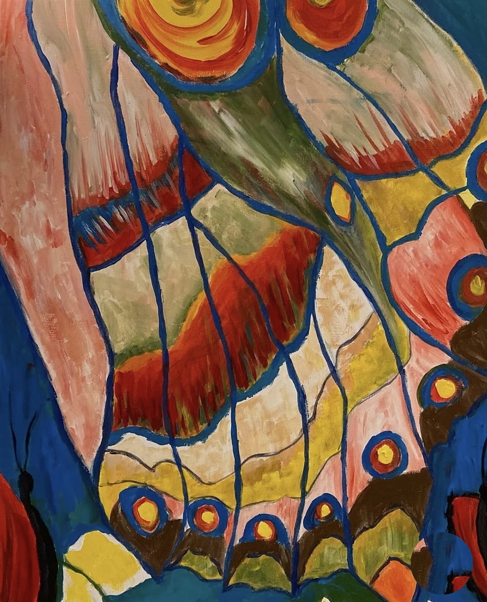 WING — pintura em acrílico sobre tela, 60x90cm, de Cecília Vilas Boas